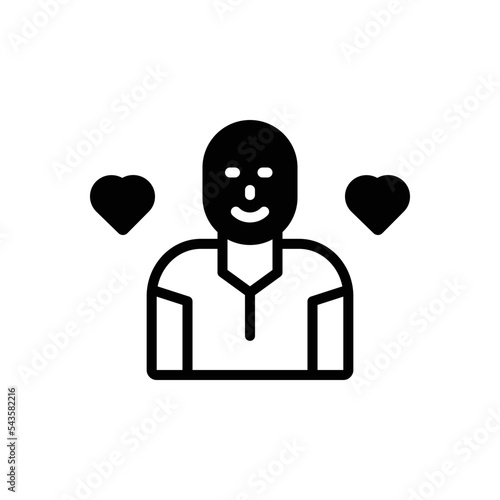Black solid icon for pleasure