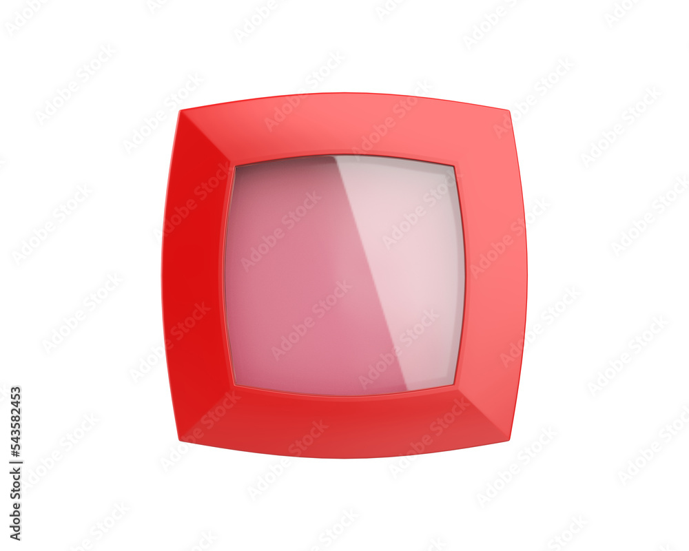 Blank makeup compact template, 3d render illustration.