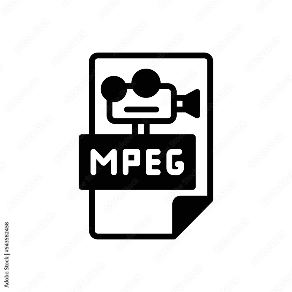 Black solid icon for mpegs Black solid icon for mpegs