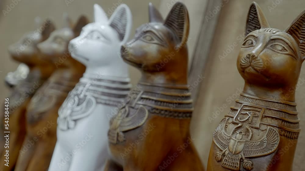 The souvenir shop sells Goddess of Ancient Egypt Bastet. Bast or