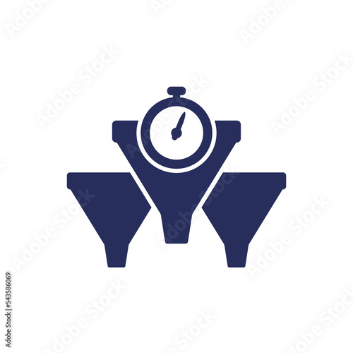 Fast sales funnels icon on white
