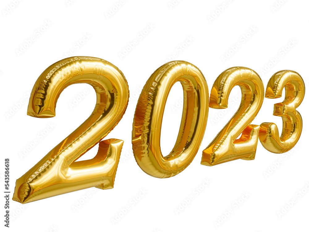 2023 3D Realistic Gold Foil Balloons. 2023 3D Realistic Gold Foil Balloons.