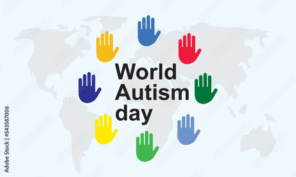 Fototapeta premium world autism day 2022 background vector illustration