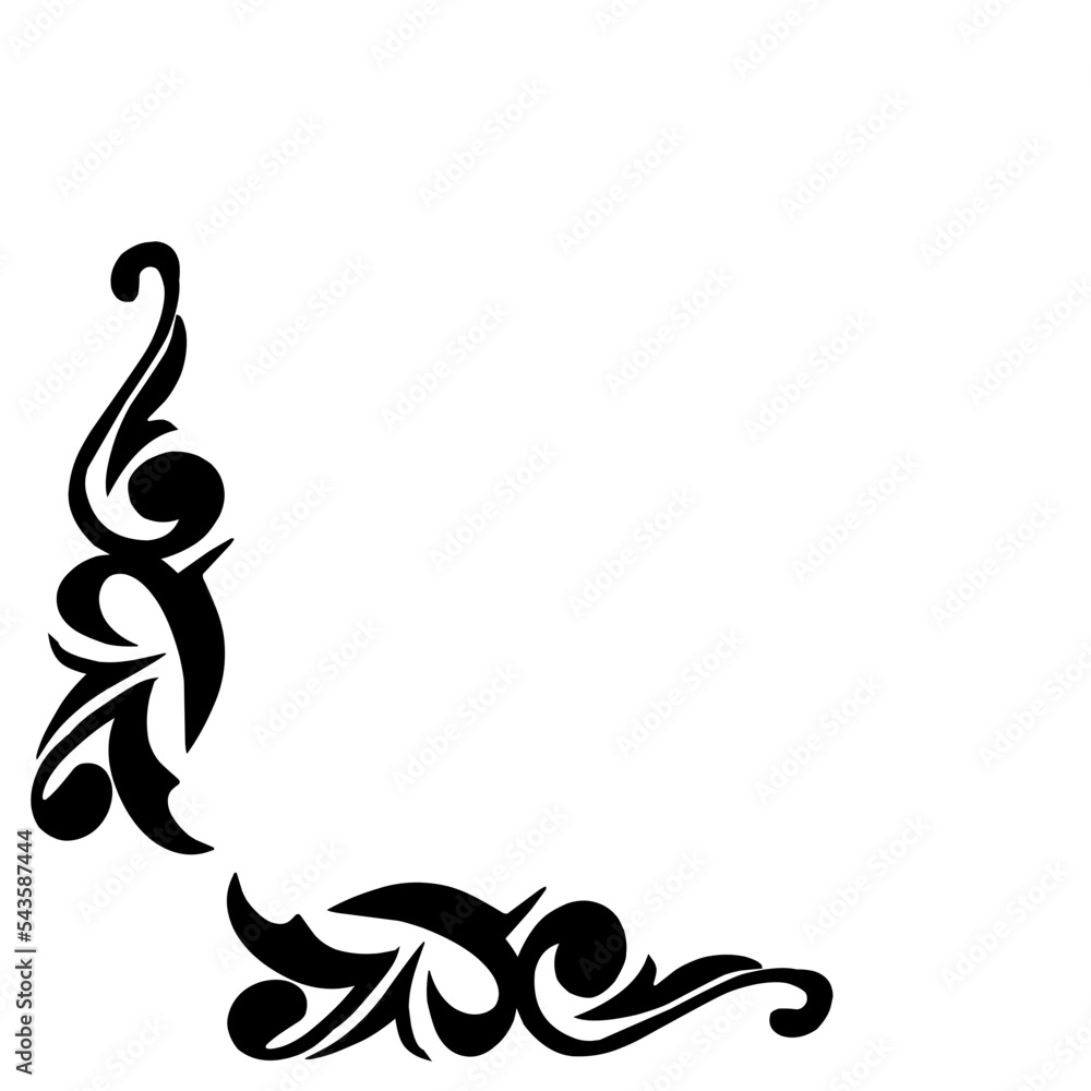 corner decoration in the form of leaves corner decoration in the form of leaves