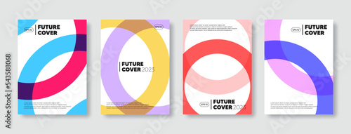Set of covers design templates with lines for banners, posters, flyers, brochures, and page layouts other. Vector, 2023