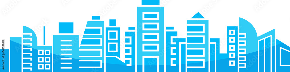 blue silhouette city skyline illustration blue silhouette city skyline illustration