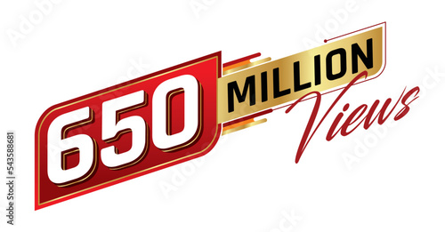 650 million views isolated on background. Vector illustration.
