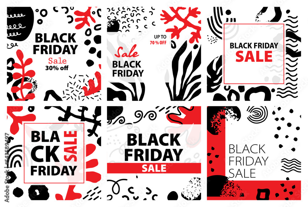 Obraz premium Black Friday modern promotion web banner