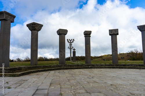 Giant swards of Didgori battle monument photo