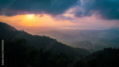 sunset in the mountains