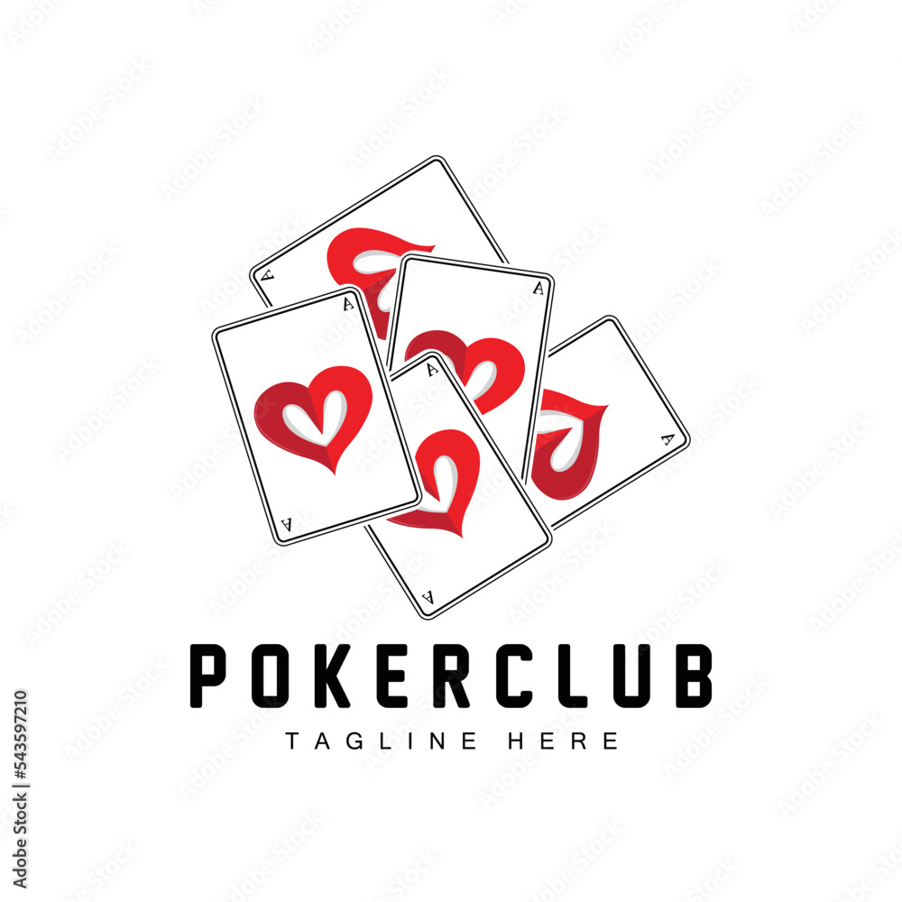 Poker Casino Card Logo, Diamond Card Icon, Hearts, Spades, Ace. Gambling Game Poker Club Design Poker Casino Card Logo, Diamond Card Icon, Hearts, Spades, Ace. Gambling Game Poker Club Design