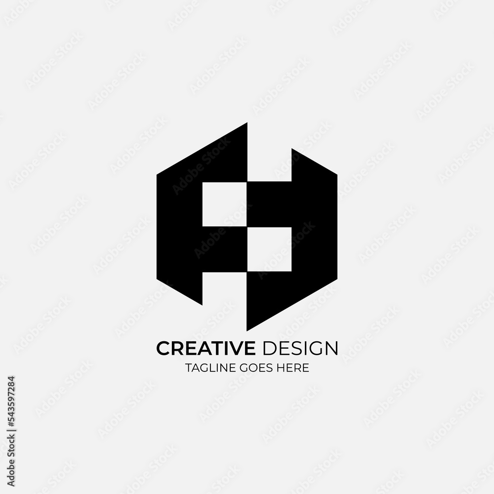 Obraz premium F F Minimalist and modern vector logo design suitable for business and brands