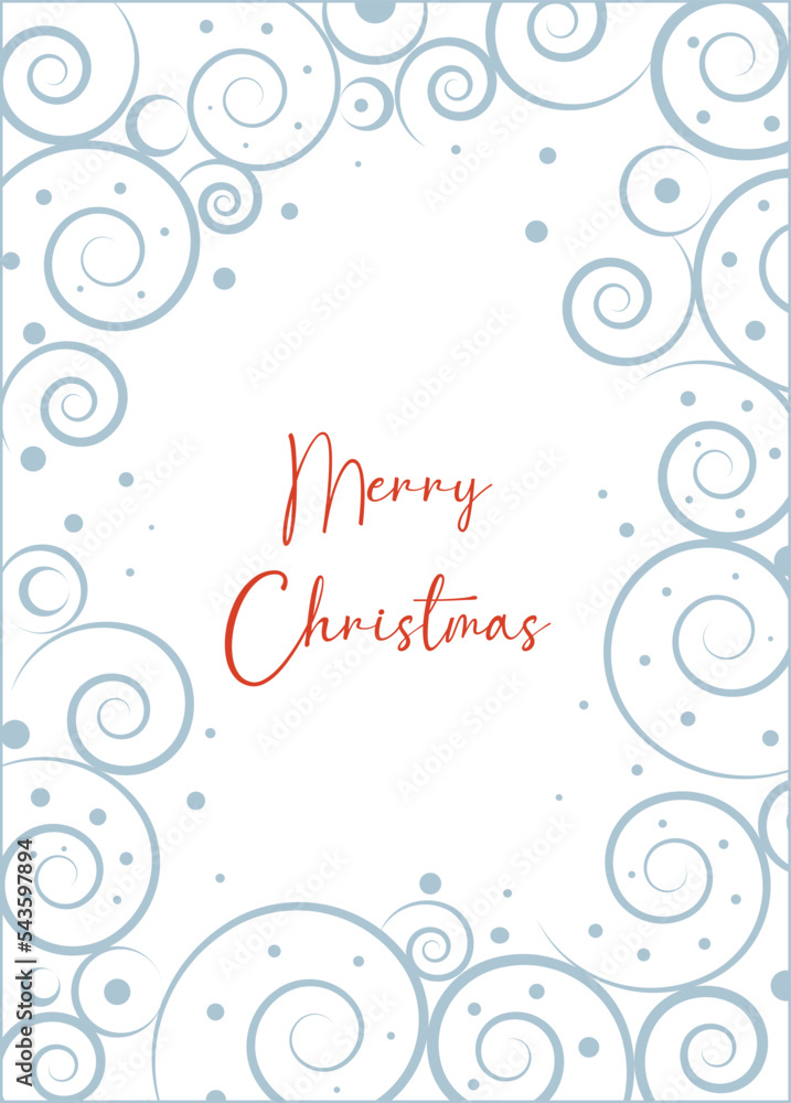 Christmas card, invitation. Christmas card with winter pattern, blizzard, swirls, snow, snowflakes. Xmas and New 2023 Year celebration preparation. Vector flat cartoon style. Freezing Christmas card, invitation. Christmas card with winter pattern, blizzard, swirls, snow, snowflakes. Xmas and New 2023 Year celebration preparation. Vector flat cartoon style. Freezing