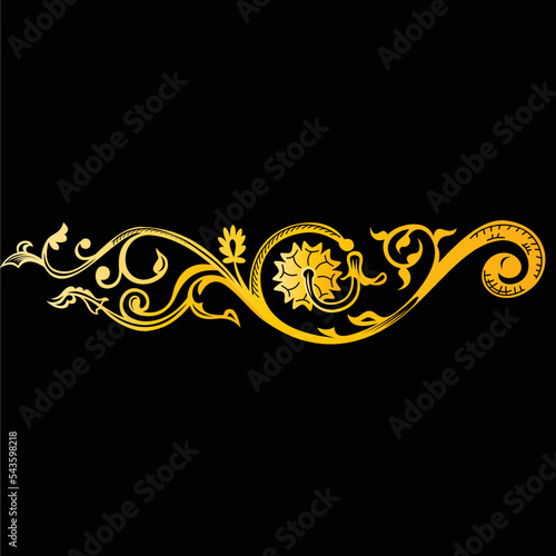 Text decoration frame document design vector logo template
