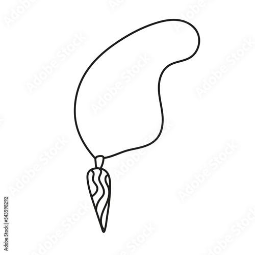 Hand drawn illustration magic amulet.