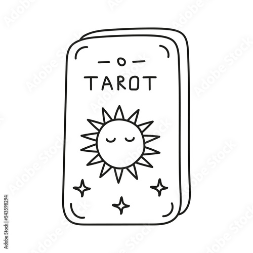 Hand drawn tarot card illustration