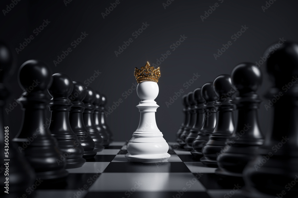 Leadership Concepts Illustrated A 3d Chess Board Game Render