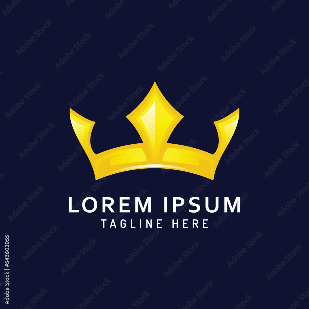 Obraz premium modern king crown logo design