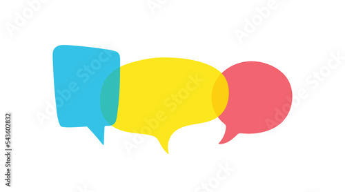 colorful speech bubble vector illustration