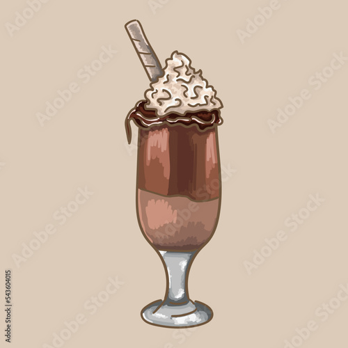 Sweet coffee drinks. Made in vector graphics.