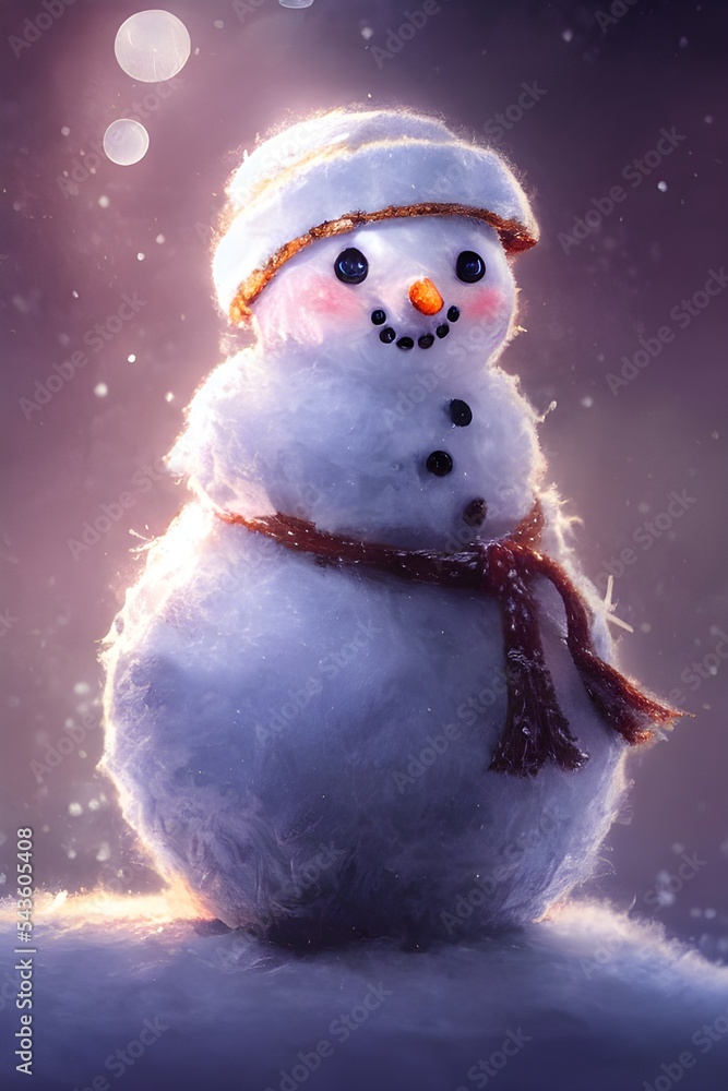 High quality snowman dressed for christmas