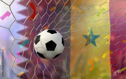 Football Cup competition between the national Qatar and national Senegal.