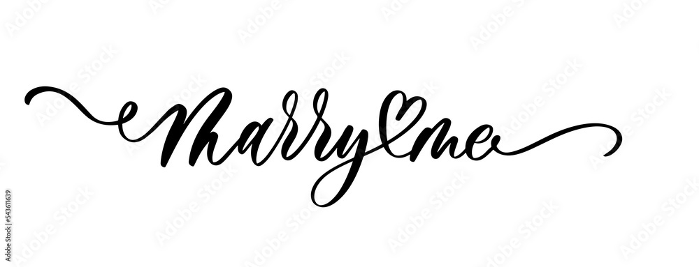 Marry me - vector calligraphic inscription with smooth lines. Marry me - vector calligraphic inscription with smooth lines.