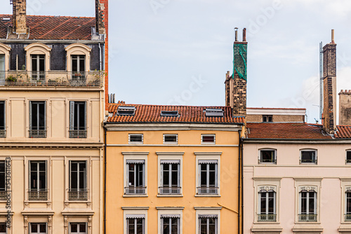 Bâtiment et façade de la ville de Lyon