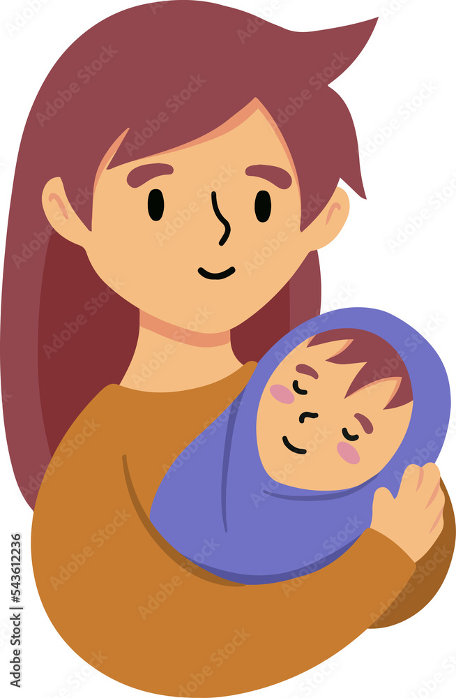 Mother day illustration. Mother holding baby
Mother day illustration. Mother holding baby