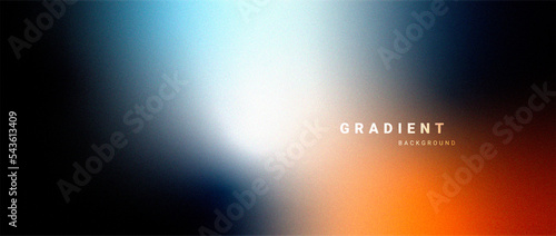 Fotografie, Tablou Blue gradient background with grain texture
