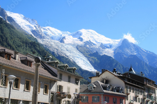Chamonix Mont Blanc in the french Alps, Haute Savoie