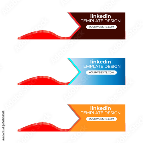 linkedin cover template banner modern design. can be used for banners, templates and linkedin backgrounds