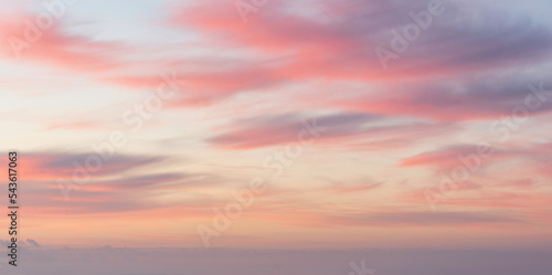 Beautiful colorful vibrant sky at sunrise for nature background