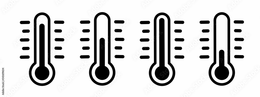 set of icons for temperature scale symbols. Stock vector collection set of icons for temperature scale symbols. Stock vector collection