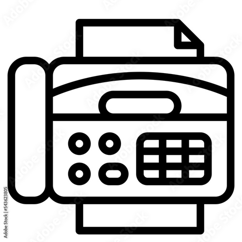 fax contact communication icon