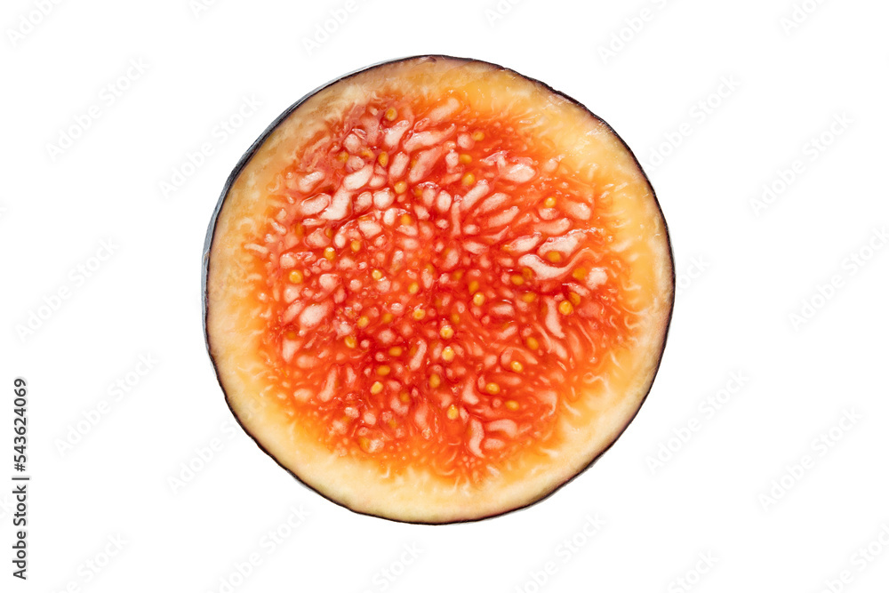 Top view of fig isolated on white background, clipping path, full depth of field. Focus stacking Top view of fig isolated on white background, clipping path, full depth of field. Focus stacking