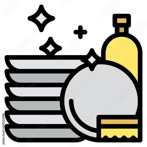 wash dishes cleaning hygiene icon