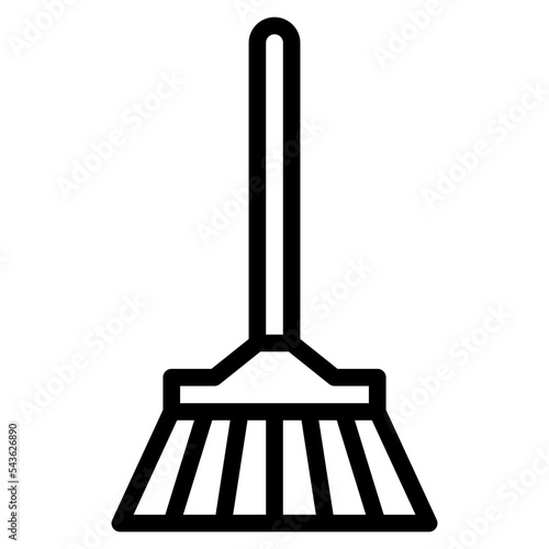 broom cleaning hygiene icon