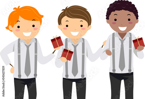 Stickman Man Groomsmen Gifts Illustration
