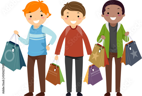 Stickman Man Shopping Bags ...