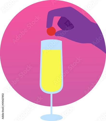Hand Date Rape Drug Drink Illustration