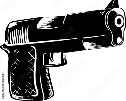 Gun Stencil Illustration