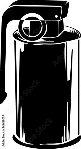 Tear Gas Stencil Illustration