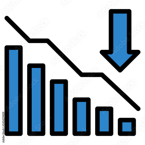 loss banking money icon