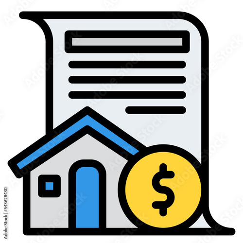 mortgage banking money icon