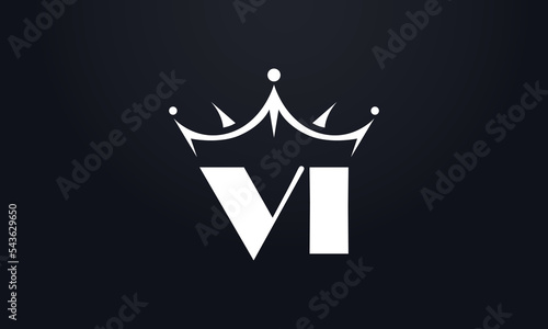 king crown logo design vector and extra bold queen symbol