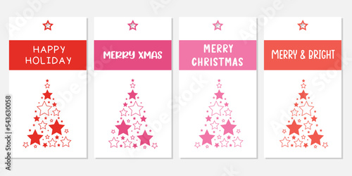 Merry Christmas tags set. Christmas printable gift tags.