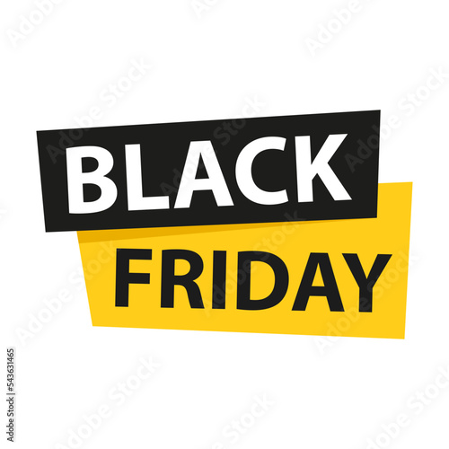 Black Friday sale label. Vector illustration	