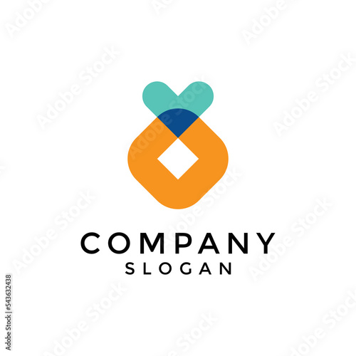 a simple carrot logo but still looks modern and elegant.