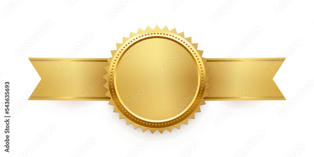 3d gold medal on ribbon, seal trophy and circle medallion with frame for official winner 3d gold medal on ribbon, seal trophy and circle medallion with frame for official winner
